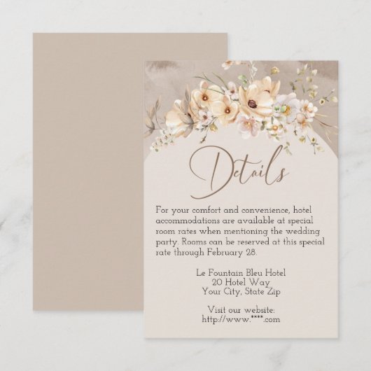 Dogwood Dreams Wedding Enclosure Kaart (Voorkant / Achterkant)