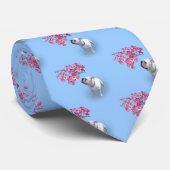 Dogwood en bulldog stropdas (Opgerold)
