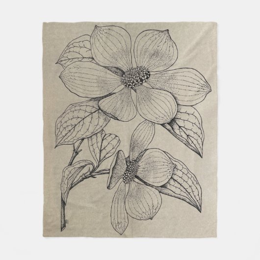 Dogwood Fleece Blanket (Voorkant)