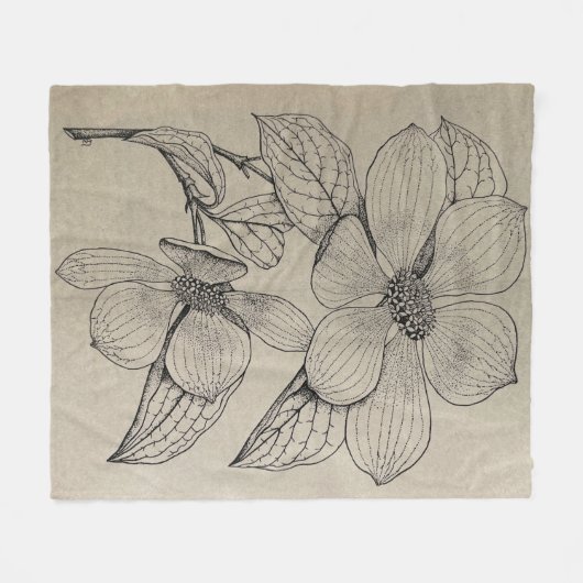 Dogwood Fleece Blanket (Voorkant (Horizontaal))