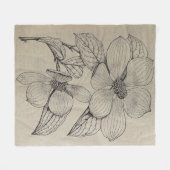 Dogwood Fleece Blanket Deken (Voorkant (Horizontaal))