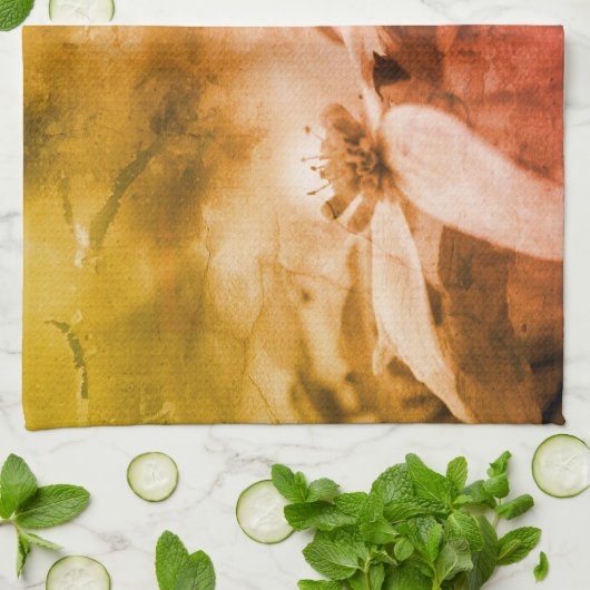 Dogwood Flower Black and White  Theedoek (Gevouwen)