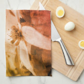 Dogwood Flower Black and White  Theedoek (Quarter Fold)