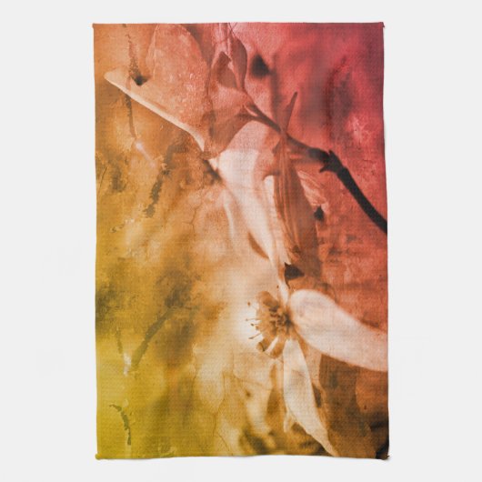 Dogwood Flower Black and White  Theedoek (Verticaal)