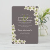 Dogwood Flower Border Designer Weddenschap Kaart (Staand voorkant)