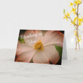 Dogwood Flower: "Denking of You" Kaart (Gele Bloem)