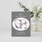 Dogwood Flower Drawing Save the Date Wedding Aankondigingskaart (Staand voorkant)