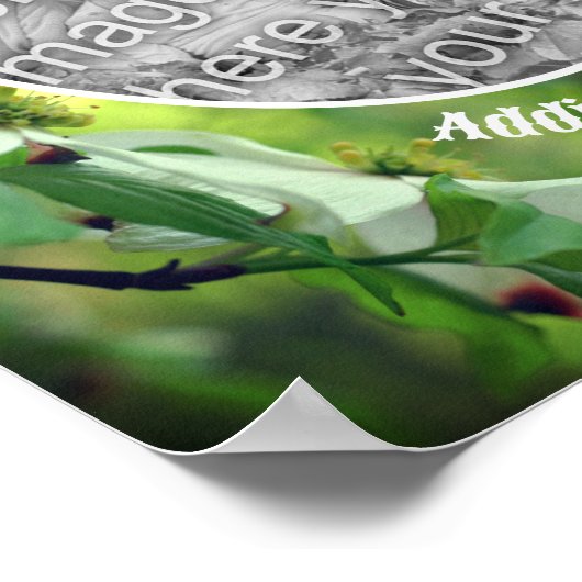 Dogwood Flower Gepersonaliseerde Creëer Uw eigen f Poster (Hoek)