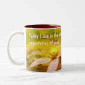 Dogwood Flower Goodness Inspirerend Quote Tweekleurige Koffiemok (Links)