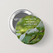 Dogwood Flower Goodness Quote Button (Voorkant /achterkant)