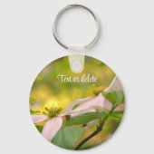 Dogwood Flower Pair, gepersonaliseerd Sleutelhanger (Voorkant)