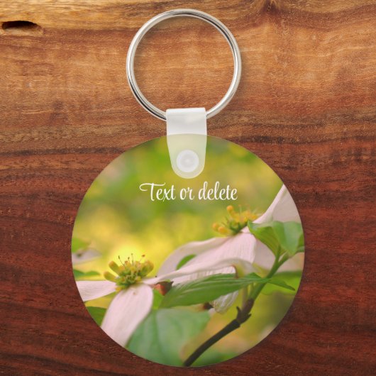 Dogwood Flower Pair, gepersonaliseerd Sleutelhanger (Voorkant)