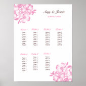 Dogwood Flower Wedding Seating Chart Poster (Voorkant)
