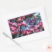 Dogwood Flowering roze Rechthoekige Sticker (Envelop)