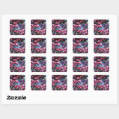 Dogwood Flowering roze Vierkante Sticker (Vel)