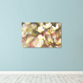 Dogwood Flowers Canvas Afdruk (Insitu (Houten vloer))