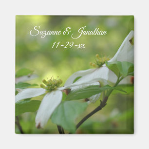 Dogwood Flowers gepersonaliseerde bruiloft Magneet