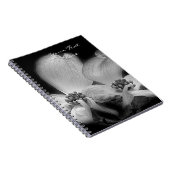 Dogwood Flowers in zwart-wit Notitieboek (Rechterzijde)