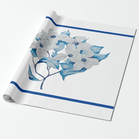 Dogwood Flowers op inpakpapier (Uitgerold)