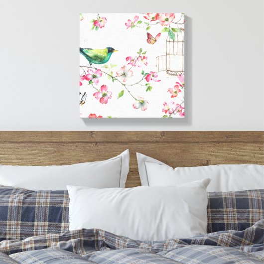 Dogwood Garden Canvas Afdruk (Insitu (Slaapkamer))