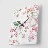 Dogwood Garden Vierkante Klok (Hoek)