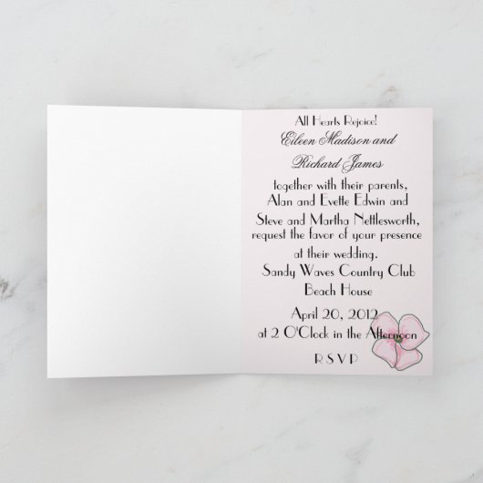 Dogwood huwelijksuitnodiging (Binnen)