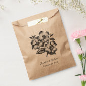  Dogwood Illustration Wedding Favor Bag Bedankzakje (Gezegeld)