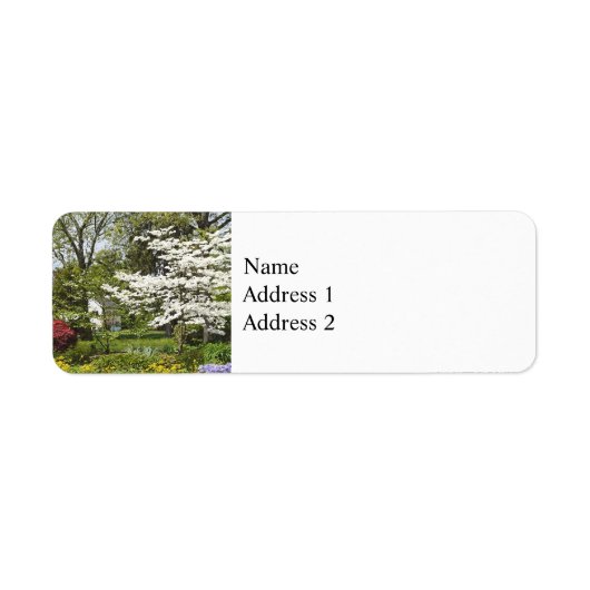 Dogwood in Bloom Etiket (Voorkant)