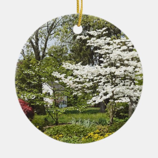 Dogwood in Bloom Keramisch Ornament (Voorkant)