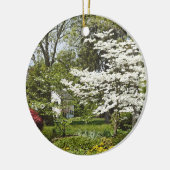 Dogwood in Bloom Keramisch Ornament (Links)