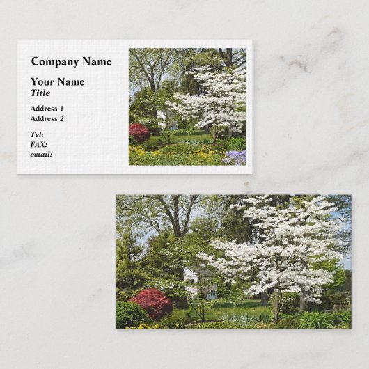 Dogwood in Bloom Visitekaartje (Voorkant / Achterkant)