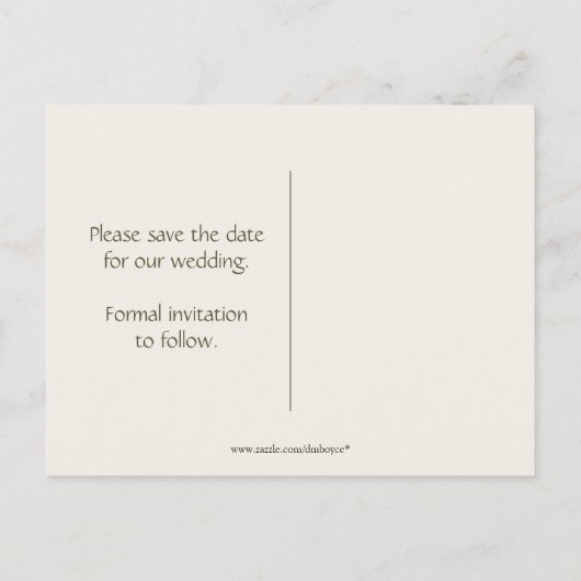  Dogwood Ivy Flowers Bewaar de datum Aankondigingskaart (Achterkant)