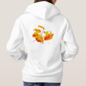 Dogwood Leaves op Dames Basic Hooded Sweatshirt (Achterkant)