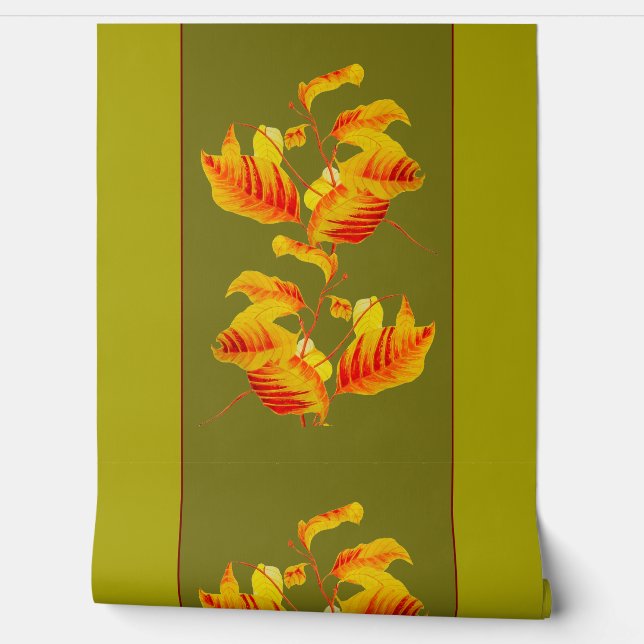 Dogwood Leaves op een Behang (Afrollen)