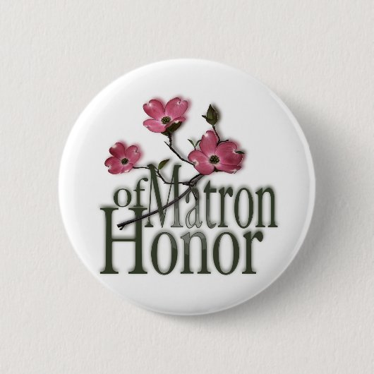 Dogwood/Matron of Honor Ronde Button 5,7 Cm (Voorkant)