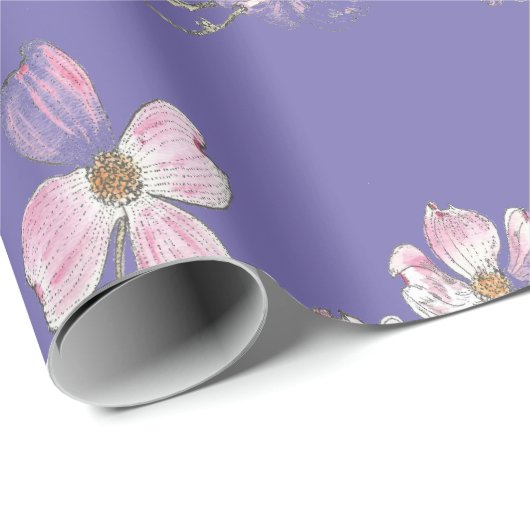 Dogwood Pattern on Wrapping Paper Cadeaupapier (Rol Hoek)