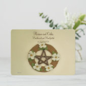 Dogwood Pentacle Handfasting Kaart (Staand voorkant)