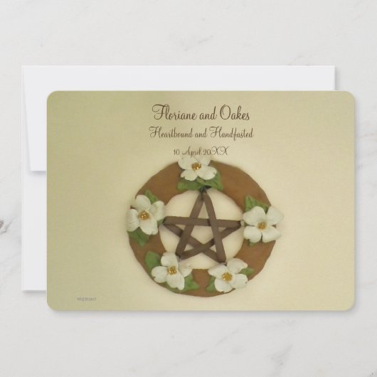 Dogwood Pentacle Handfasting Kaart (Voorkant)