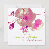 Dogwood/pink/mauve/bruiloft Uitnodigingen (Voorkant)