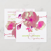 Dogwood/pink/mauve/bruiloft Uitnodigingen (Voorkant / Achterkant)