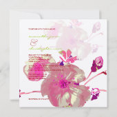 Dogwood/pink/mauve/bruiloft Uitnodigingen (Achterkant)