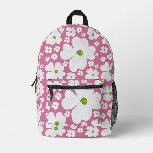 Dogwood Print Cut naairugzak Bedrukte Rugzak (Voorkant)