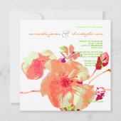 Dogwood/roze/perzik/bruiloft Uitnodigingen (Achterkant)