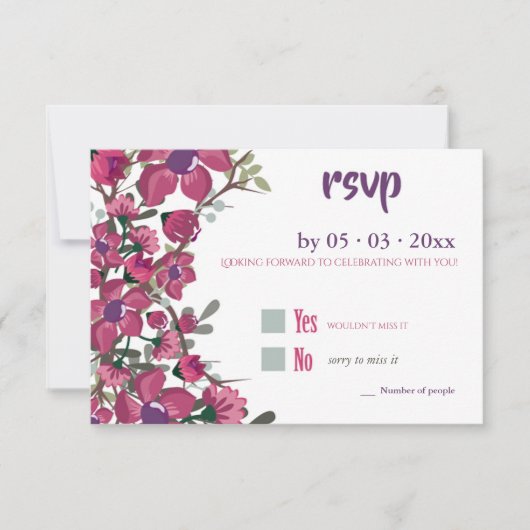 Dogwood RSVP-kaart Kaart (Voorkant)