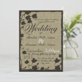 Dogwood Silhouette over Burlap Kaart (Staand voorkant)