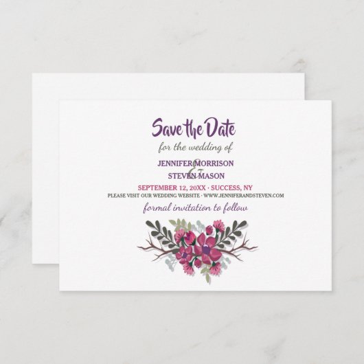 Dogwood sparen de Datum Aankondiging (Voorkant / Achterkant)