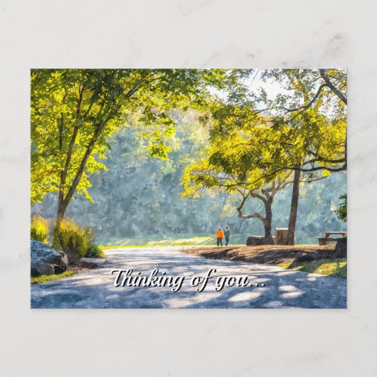 Dogwood Stroll Painterly Denking You Briefkaart (Voorkant)