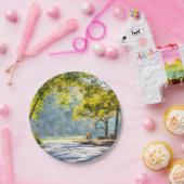 Dogwood Stroll Painterly Papieren Bordje (Feest)