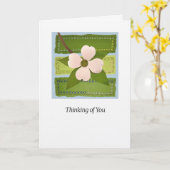 Dogwood "Thinking of You" Art Card  Kaart (Gele Bloem)