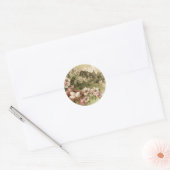 Dogwood Tree Bird Nest Egg Cottage Ronde Sticker (Envelop)